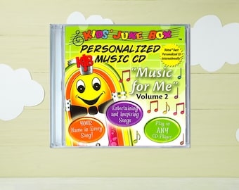 Canciones personalizadas con el nombre del niño Música para mí - 12 Canciones infantiles personalizadas para cantar en CD CD de música personalizada para niños