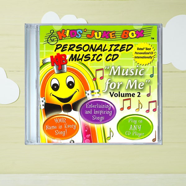 Canciones personalizadas con el nombre del niño Música para mí - 12 Canciones infantiles personalizadas para cantar en CD CD de música personalizada para niños