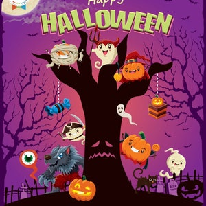 Utskrivbar Halloween-aktivitet, Halloween-paket, Halloween-målarbok, Halloween-mandala, Utskrivbar Halloween, Halloween-aktivitetsbok bild 3