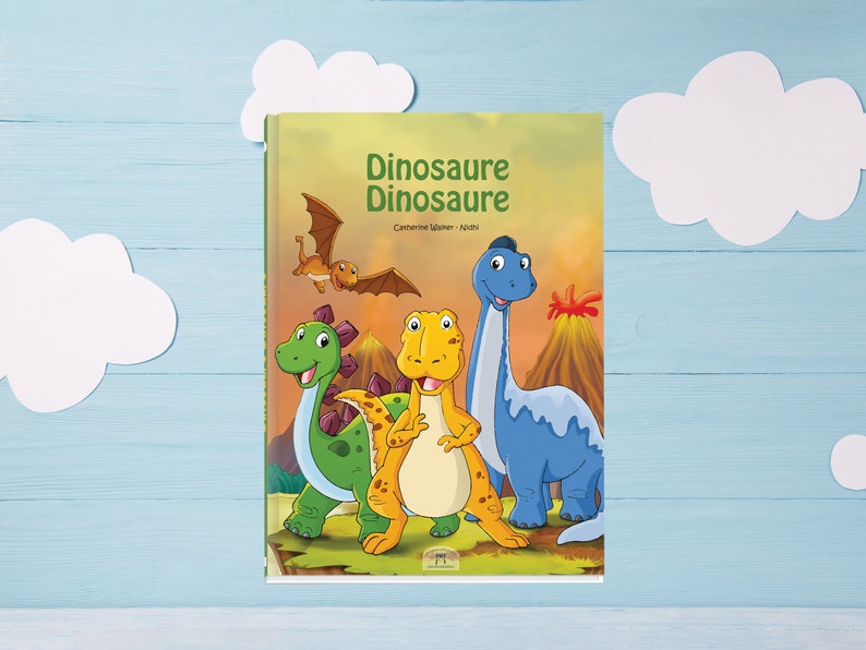 Livre enfant personnalisé Dinosaure Dinosaure, un livre personnalisé conçu et fabriqué en France dont l'enfant est le héros image 1