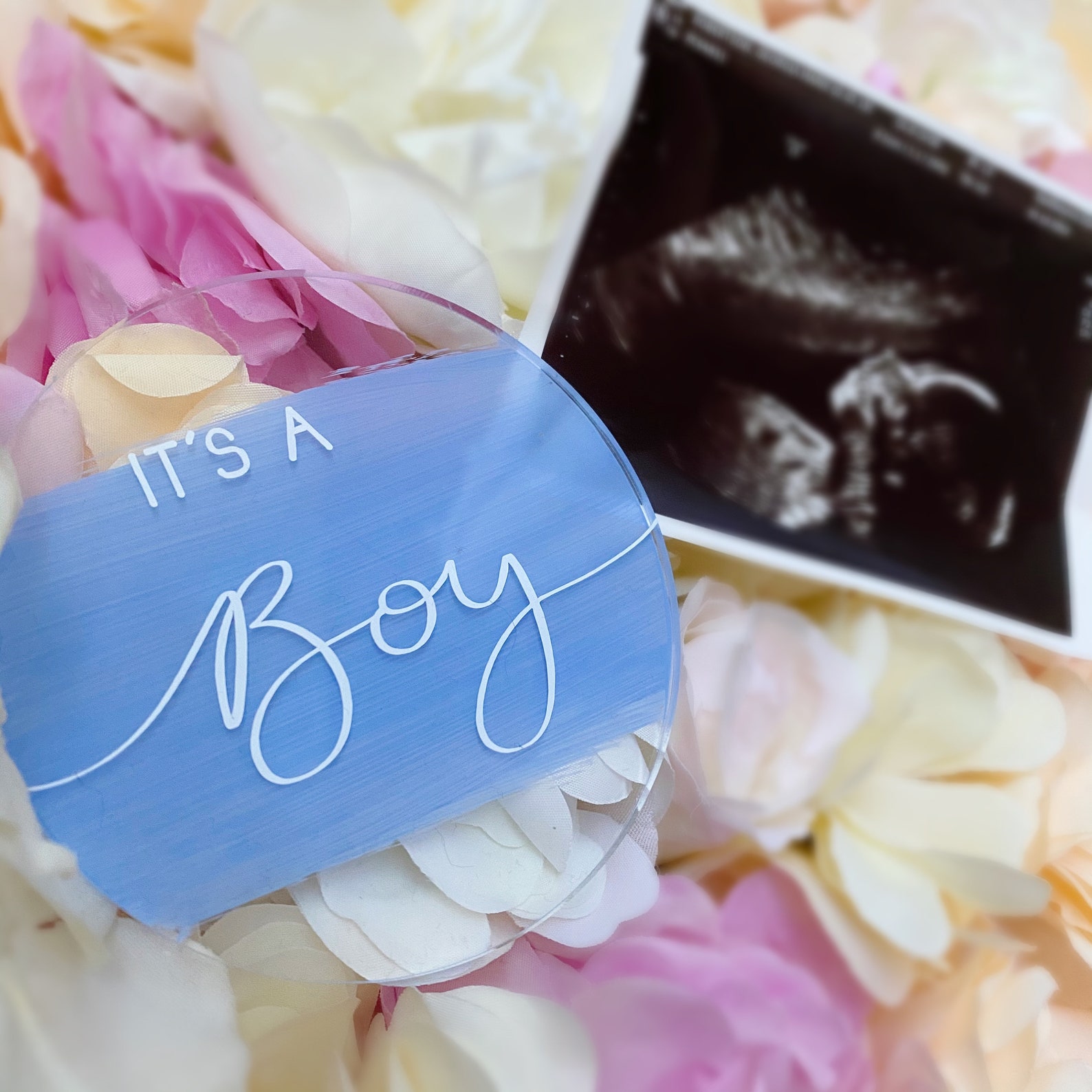 Baby Gender Announcement Plaque Baby Photo prop its a boy Etsy