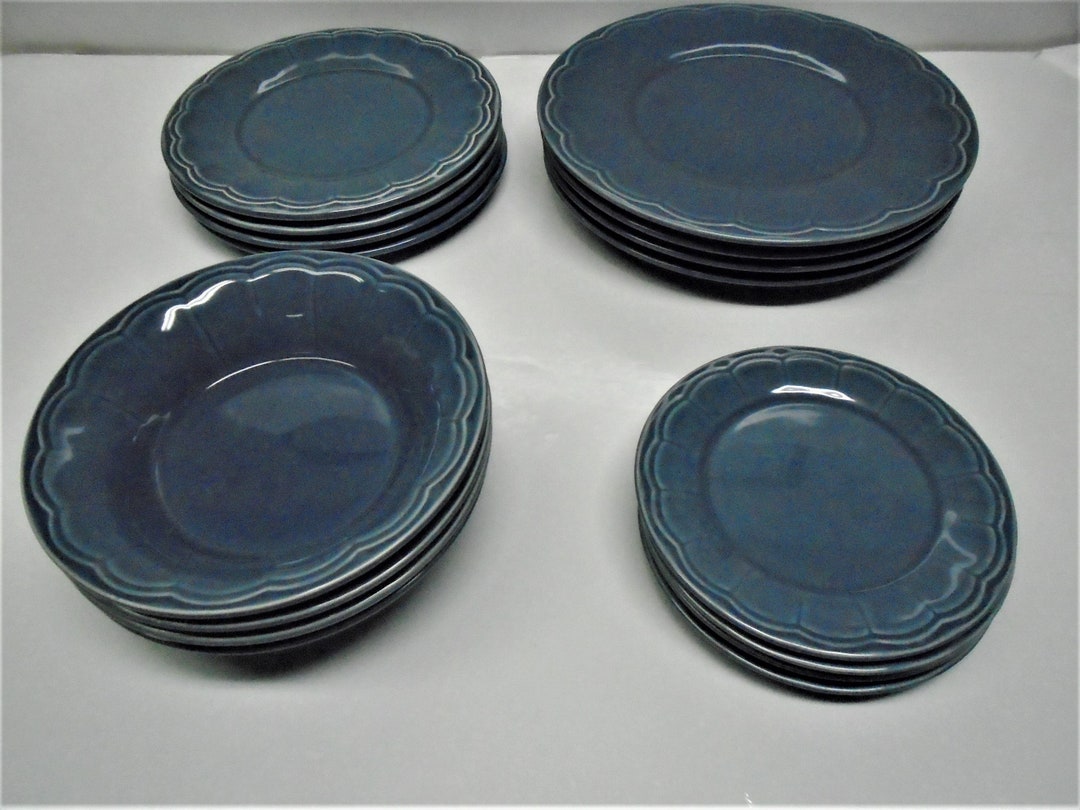 16 Piece Euro Ceramica Dish Set Made in Portugal Etsy