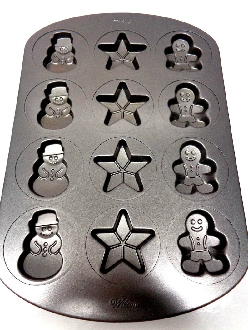 Set of 3 Vintage Wilton Christmas Cookie Sheet Pans Heavy Etsy