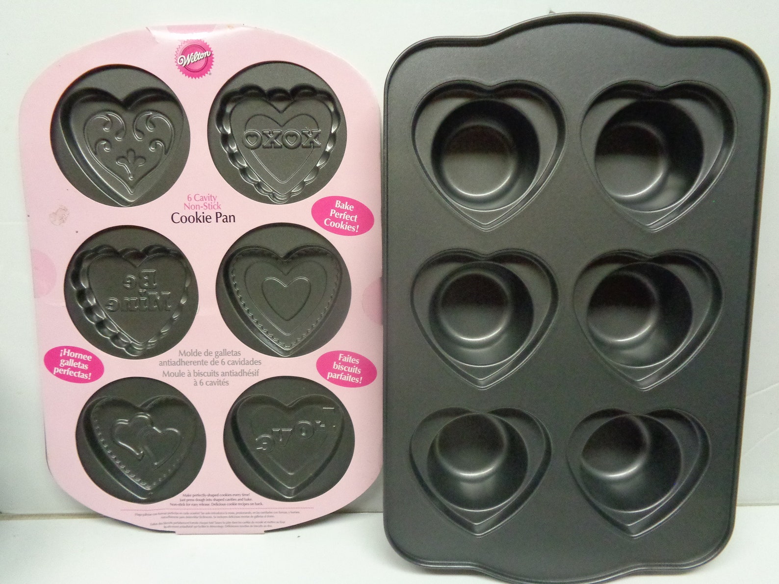 1 New Wilton Valentines Heart Cookie Pan & 1 Heart Muffin Pan Etsy