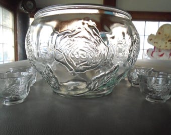 Indiana Rose Pattern Celebration Punch Bowl Set