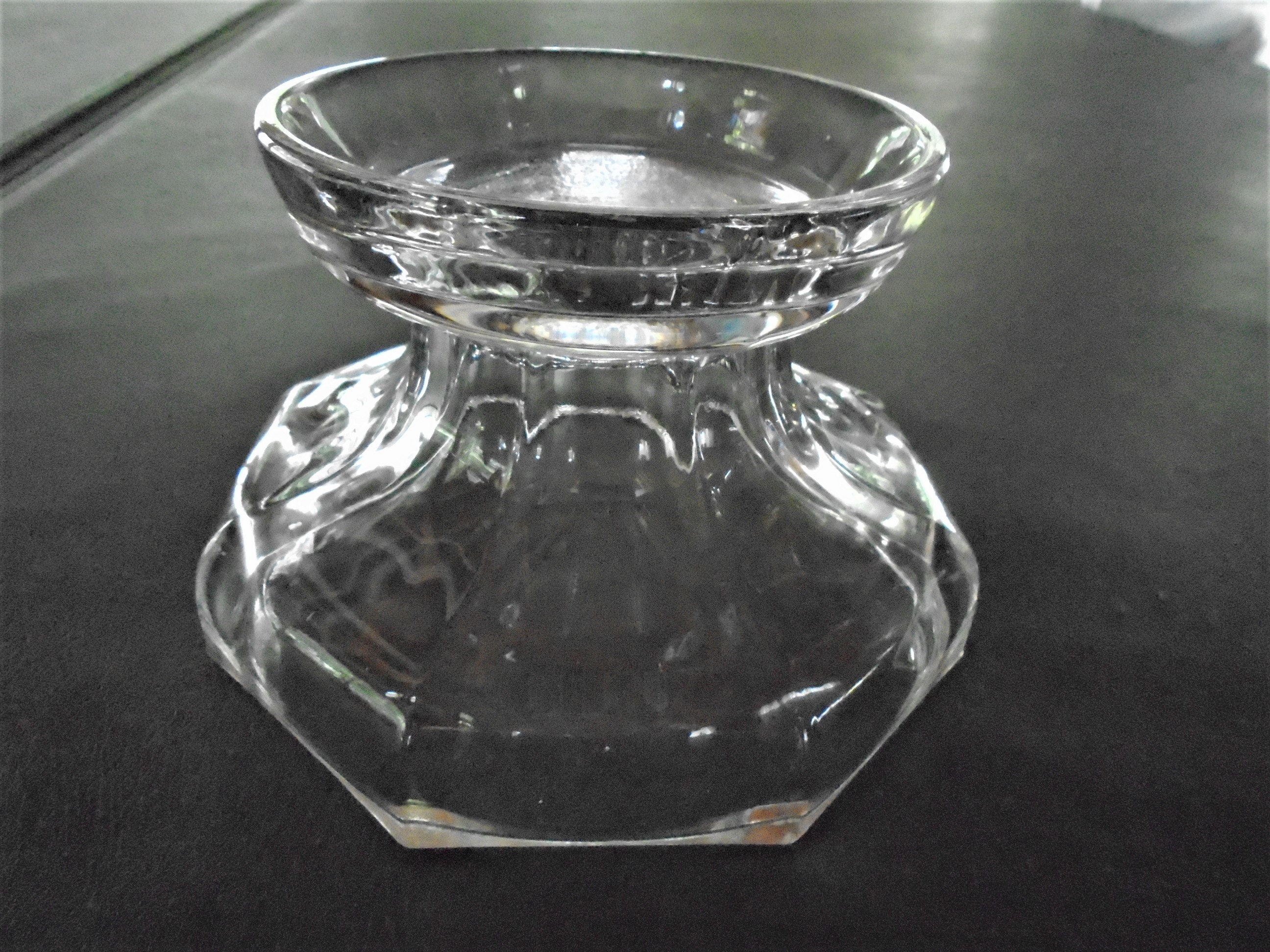 Vintage Crystal Punch Bowl Stand or Base Etsy