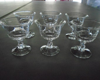 6  Vintage  Fostoria  Century Crystal  Goblets
