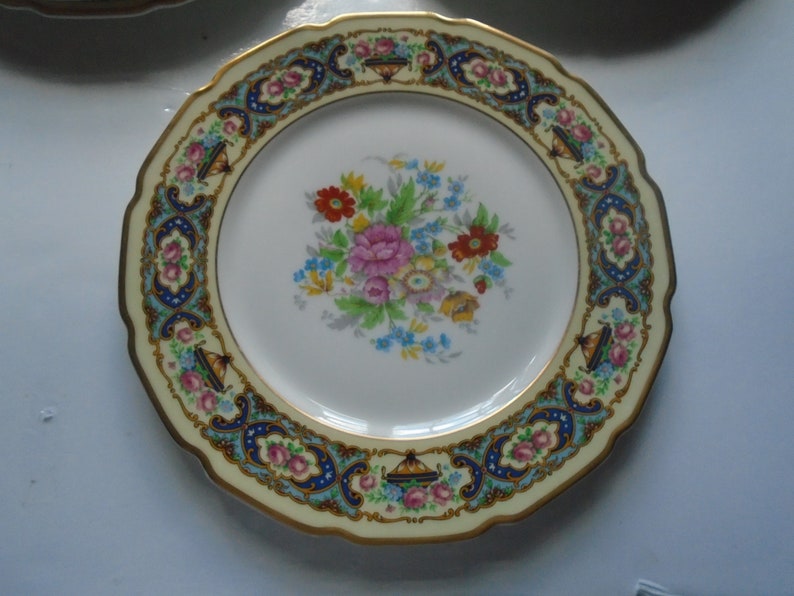 5 Limoges Dinner Plates la Cloche' TRESSEMANES VOGT Etsy