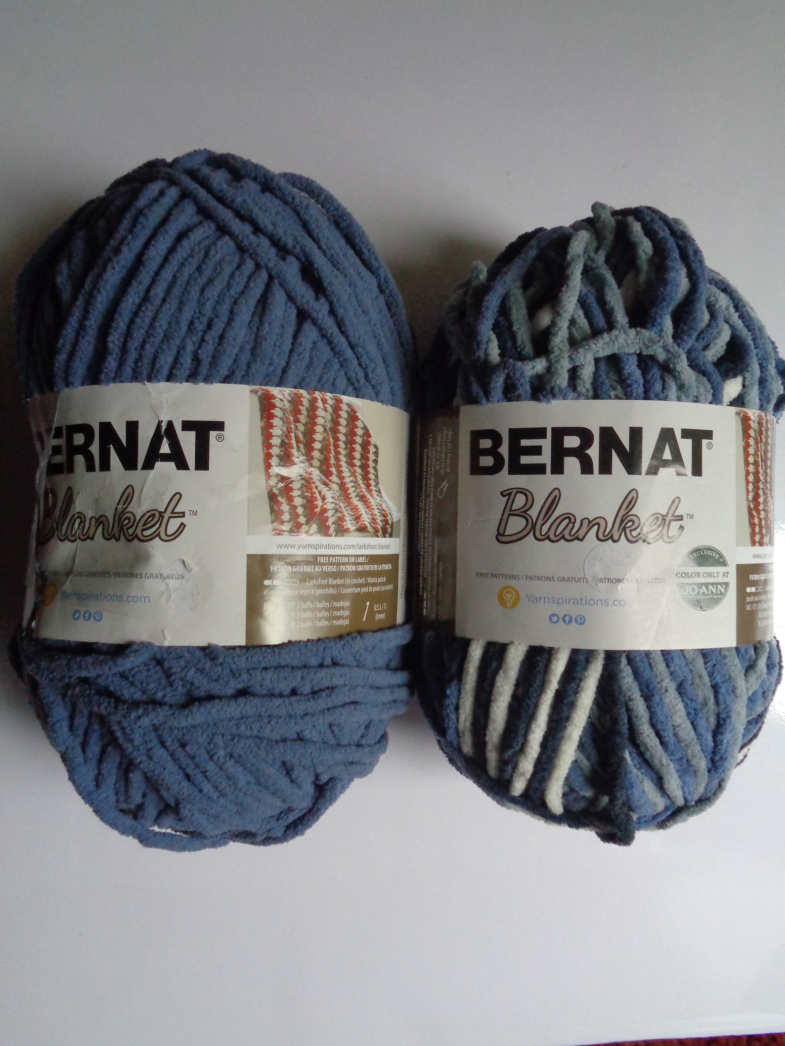 2 X Large 10 1/2 Ounce Skeins of Bernat Blanket Yarns Super Etsy