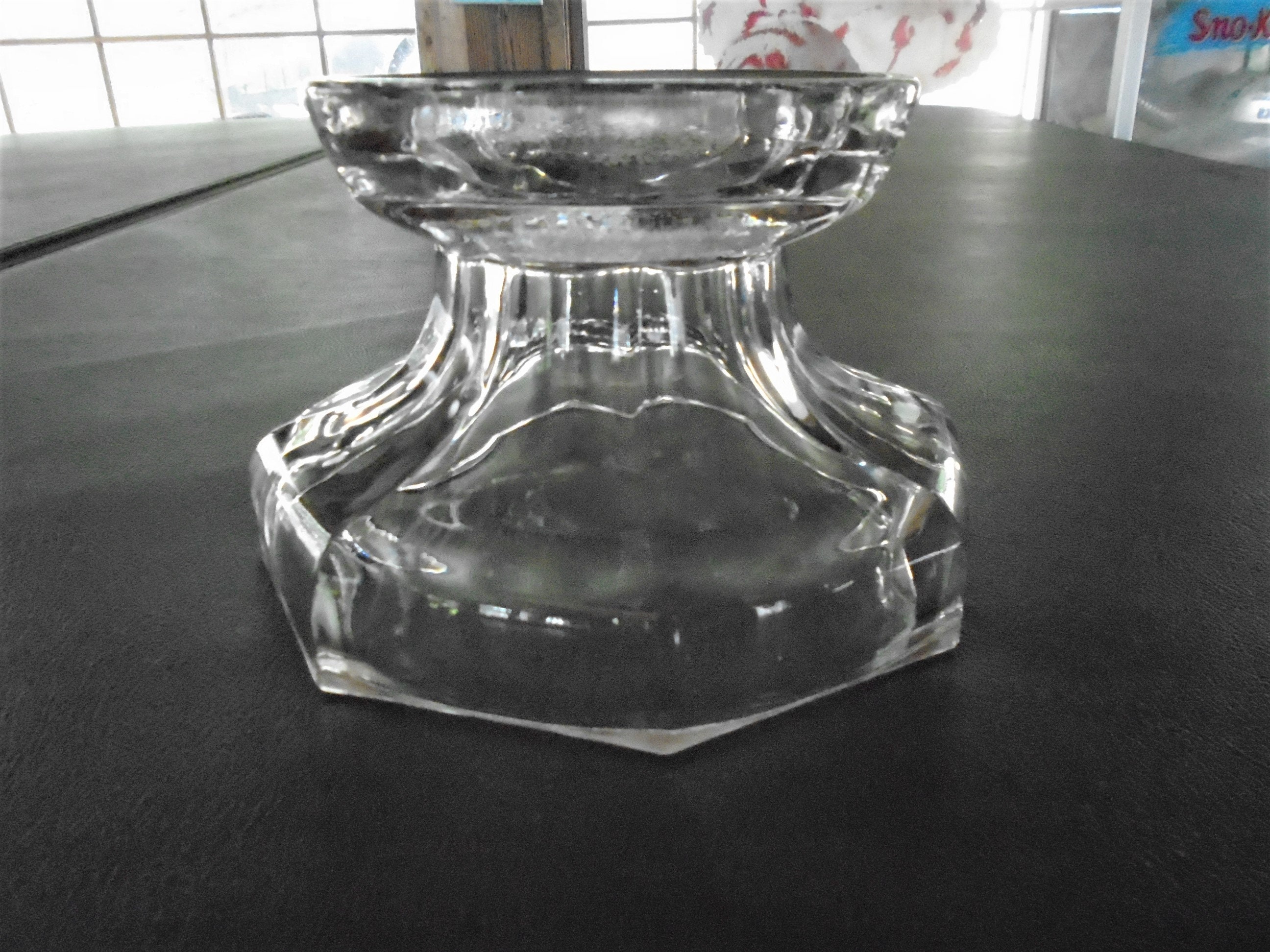 Vintage Crystal Punch Bowl Stand or Base Etsy