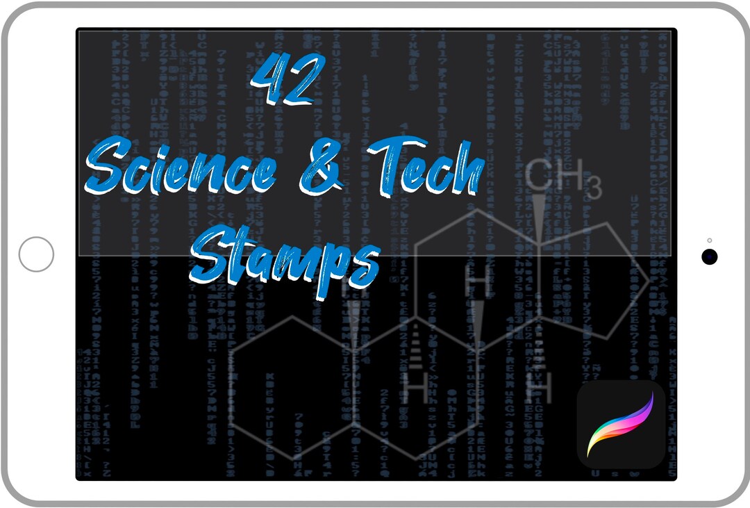 Science and Tech Stamps for Procreate - Etsy