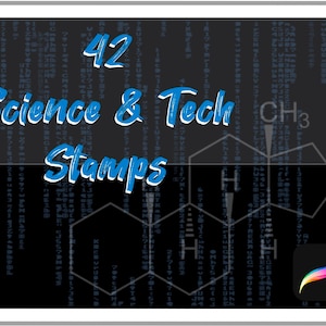 Science and Tech stamps for Procreate