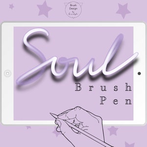 3 Calligraphy Procreate Brushes with Silk shimmer Effect + Glitter Brush