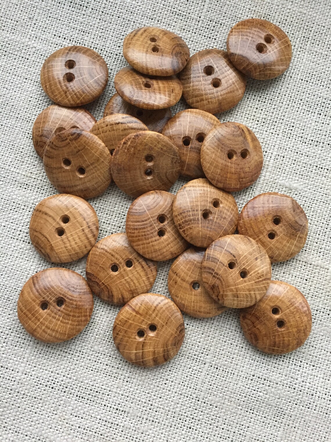 Old oak button 2.3 cm lacquered handmade natural oak wood Etsy