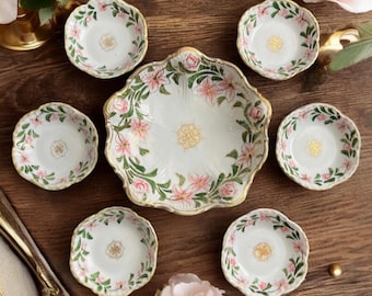 Antique Nippon Berry Bowl Set