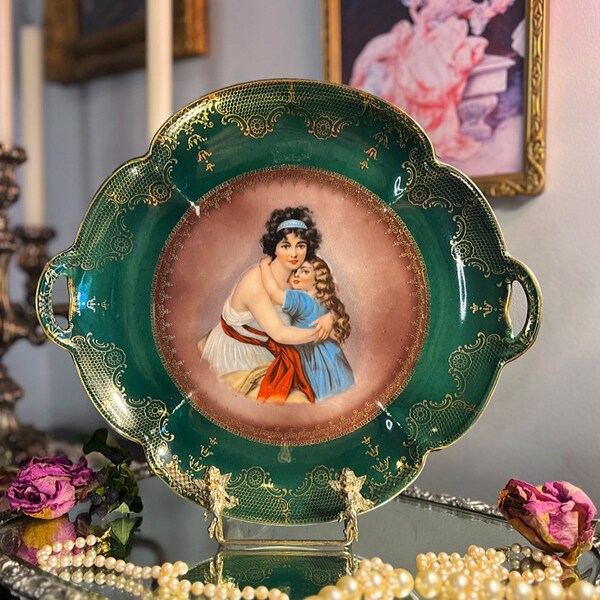 Assiette pour Cabinet Portrait Chrysanthème Antique Rosenthal & Co
