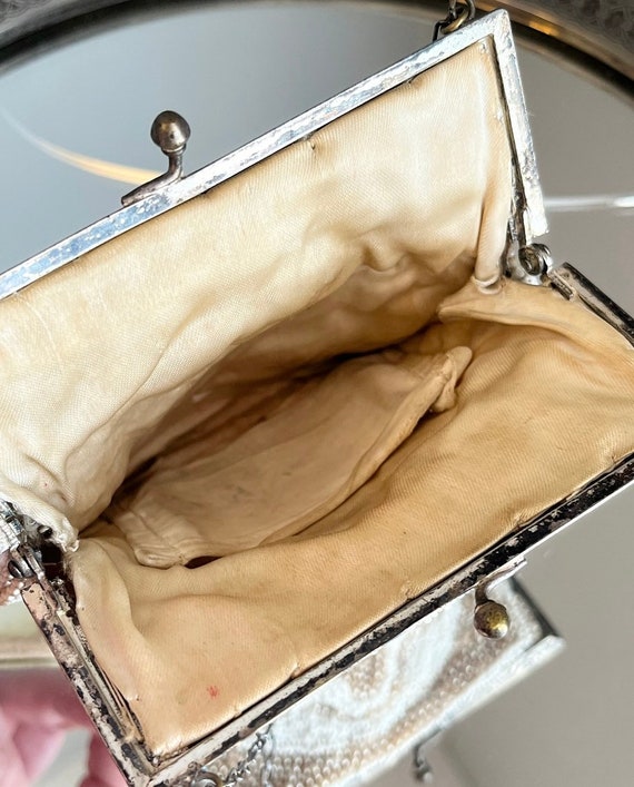 Antique Beaded Handbag - image 5