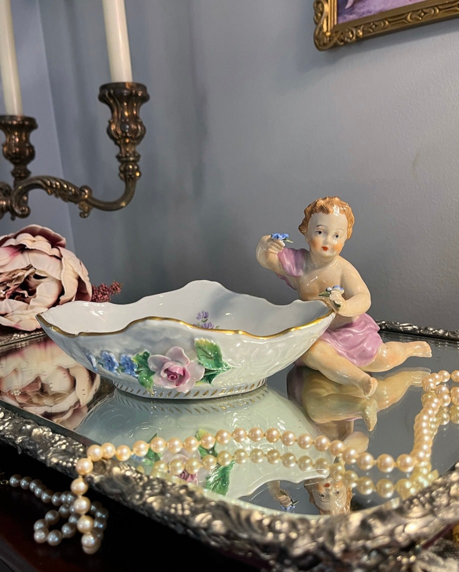 ドレスデン Carl Thieme ピアスドバスケット Dresden Porcelain Pierced Basket Carl Thieme | eBay