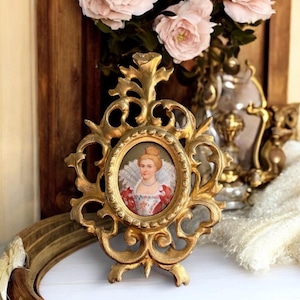 Marie de Medici- koningin van Frankrijk en Navarra, 19e-eeuws porseleinen portretminiatuur