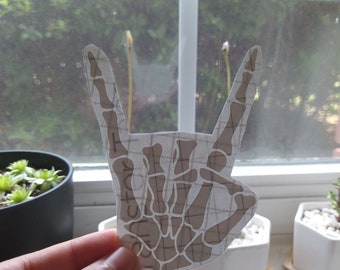 Rock Skeleton Hand | Decal | Car | Laptop | Window | More