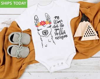 KAYERDELLE Llama Print Babys Boys & Girls Short Sleeve Romper Bodysuit Outfits and Tshirt KAYERDELLE Llama Print Babys Boys & Girls Short Sleeve Romper Bodysuit Outfits and Tshirt