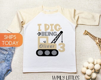 Happy Family Clothing Third Birthday Modern Circle Number Three T-Shirt