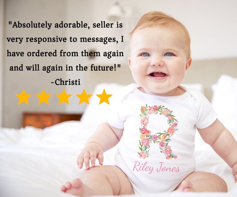Baby Name Onesie® for Girl Personalized Baby Onesie® Custom Etsy