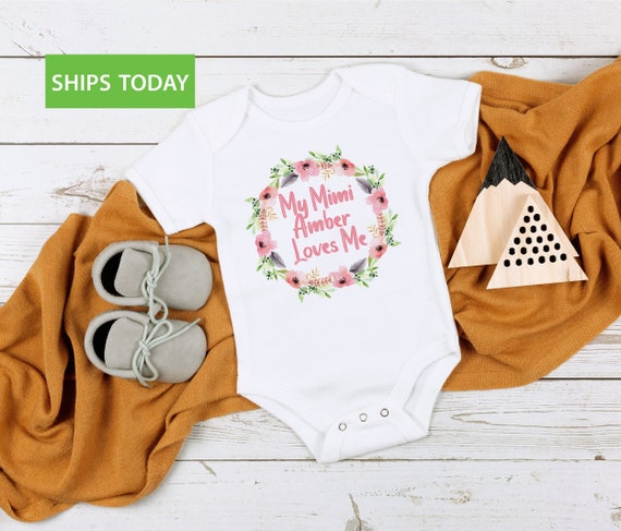 Cute Baby Onesie\u00ae boho Baby Onesie\u00ae My Mimi loves me baby Onesie\u00ae Baby New Mimi Baby Onesie\u00ae Mimi Onesie\u00ae