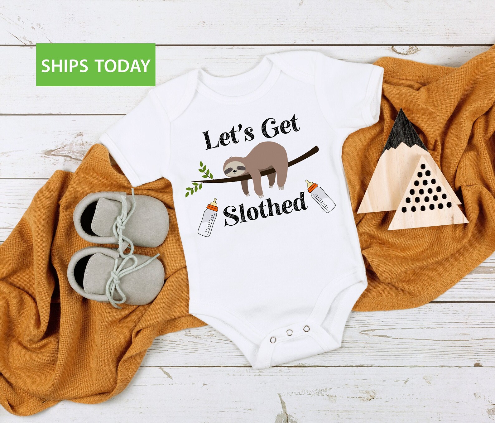 Sloth Onesie Personalized Sloth Baby Onesie for Boys Lets Etsy