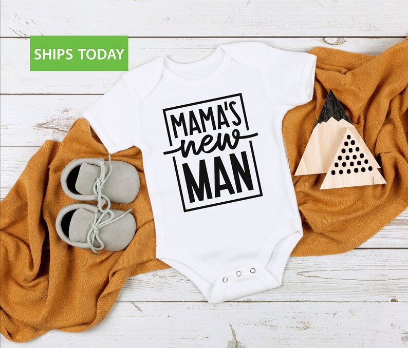 Mama's Boy Onesie® for Boy - Mamas New Man Baby Onesie® for Newborn Boy - Boy Baby Clothes from New Mom for Christmas for Newborn 