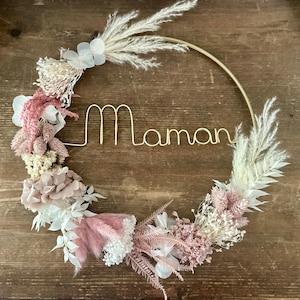 Dried flower crown and personalized word