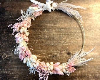 Wreath made of dried flowers