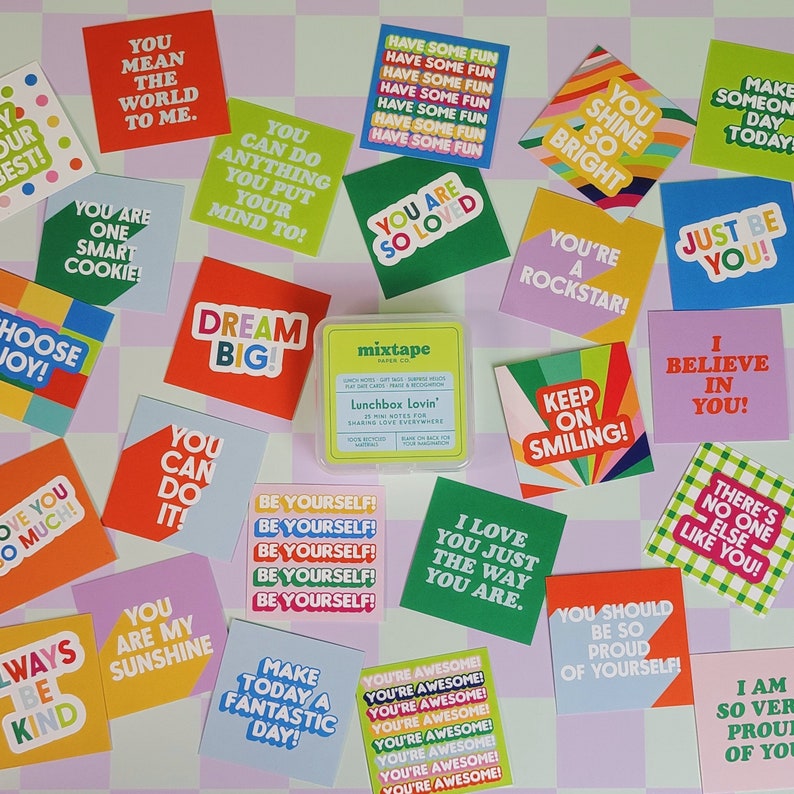 LUNCHBOX LOVIN' Mini Notes - Etsy