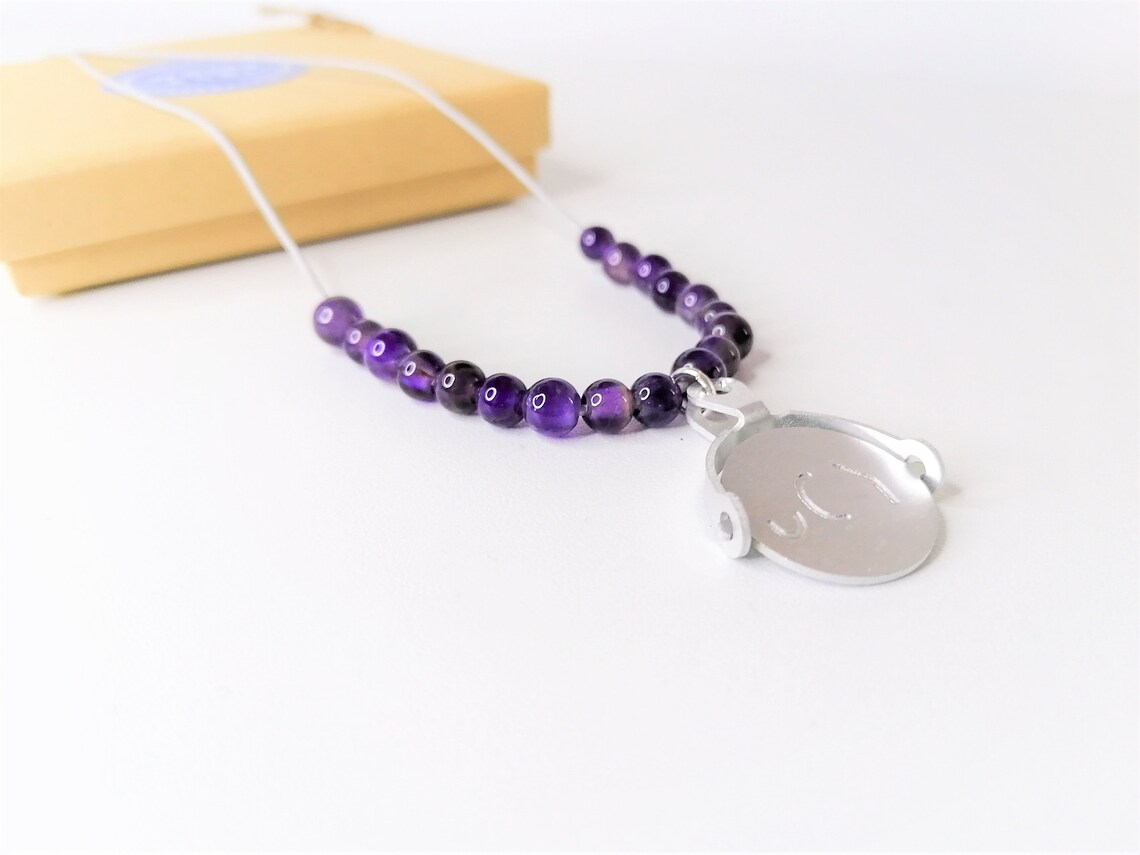 Amethyst Spinner Necklace Spinner Pendant Anxiety Necklace | Etsy