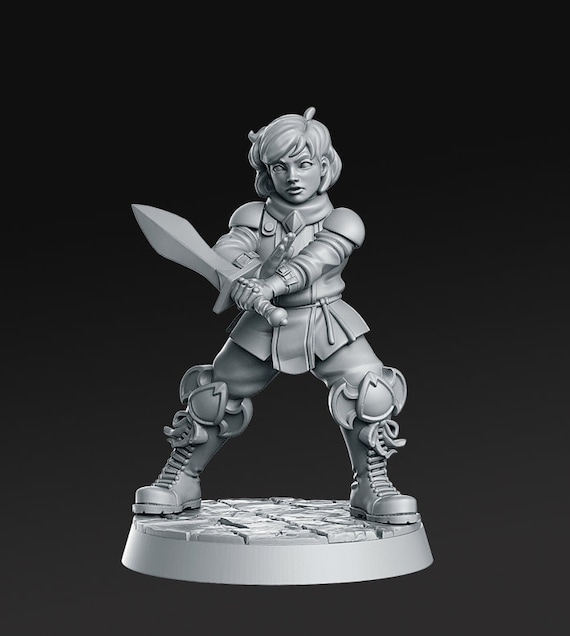 Child Fighter Dnd Miniature Miniatures for Tabletop Games Like D&D