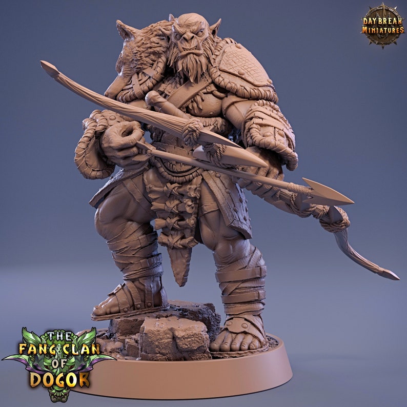 Hill Orc Ranger Dnd Miniature Bugbear Archer Miniatures Etsy