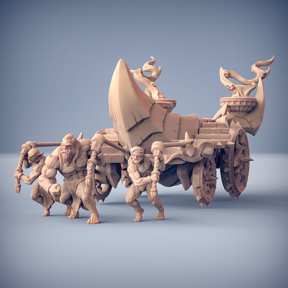 Dark Elf Battle Wagon Slave Wagon Battle Cart D&D Etsy
