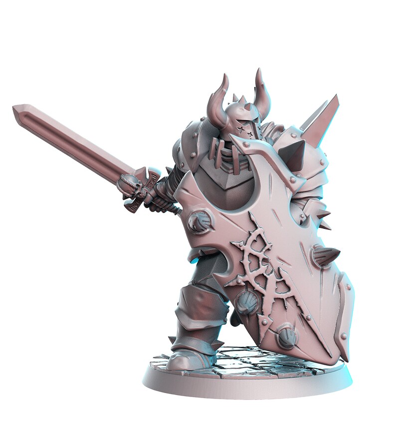 Heavy Knight DnD Miniature Armor Knight Miniatures for | Etsy
