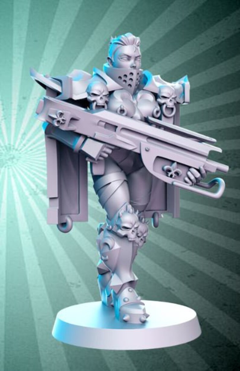 Battle Sisters Dnd Miniature Battle Nuns Miniatures for Etsy