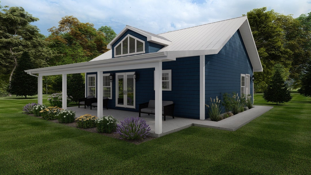 Pole Barn Home Plan the Prairie Home Etsy