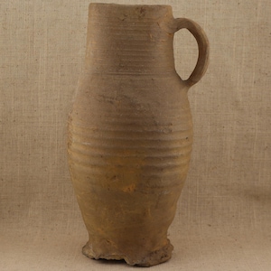 ORIGINAL  Medieval German Siegburg Stoneware Jug 1300-1375