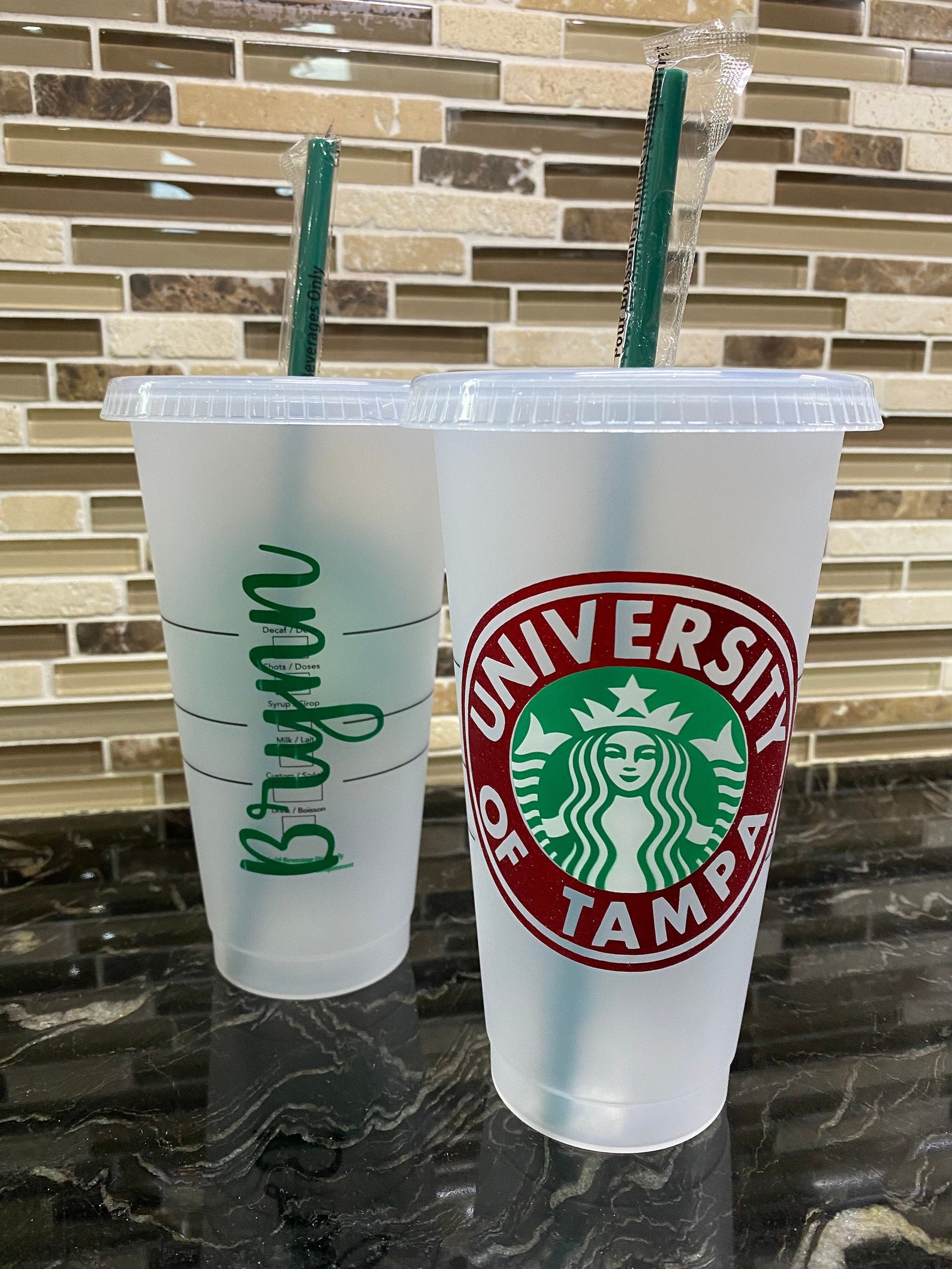 Personalized Starbucks Cups Colleges Sororities Companies Etsy