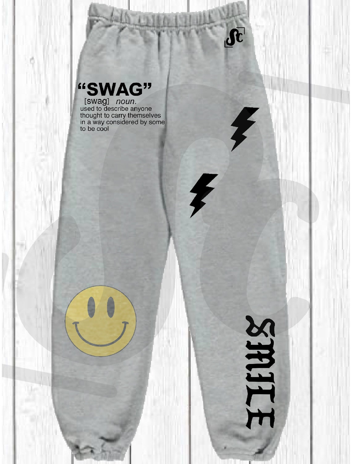 Swag Definition Smile Sweatpants Etsy