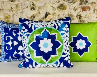 Kissenhülle im mediterranen Stil | Dekoratives Kissen | Boho Kissenbezüge | Bunte Kissenhülle | Einweihungsparty / Weihnachtsgeschenk