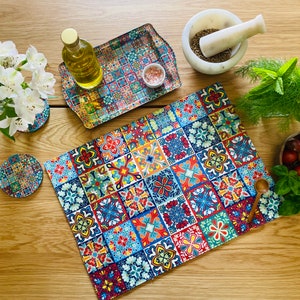 Placemats / Mediterranean Persian Pattern Placemats Set of 2, 4, 6 Table Mats Placemats & Tray Set Housewarming Christmas Gifts Galata