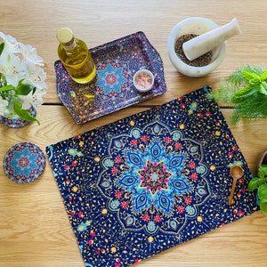 Placemats / Mediterranean Persian Pattern Placemats Set of 2, 4, 6 Table Mats Placemats & Tray Set Housewarming Christmas Gifts Bodrum