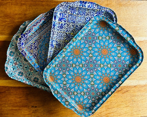 GROSSE TABLETTS: Dekorative Tabletts | Tablett | Tablett für Dekor | Einzigartiges Geschenk | Neues Haus Geschenk | Bestes Geschenk | Einweihungsparty Geschenk | Weihnachtsgeschenke