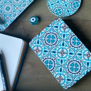 Mediterranean Pattern Notebook / Sketch book / Christmas Gifts / A6 Journal Notebook / A6 Organiser, Birthday Gifts / Stationary Boho