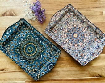 TWIN PACK of TRAYS with Gift Box | Turkish / Moroccan / Mediterranean Patterns / Decorative , Serving Trays / Plates | Homeware | Christmas