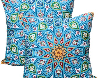 Mediterranean Inspired Cushion Covers | Decorative Cushion Cover | Boho Pillow Covers | Colourful Cushion Cover |  Housewarming Gift